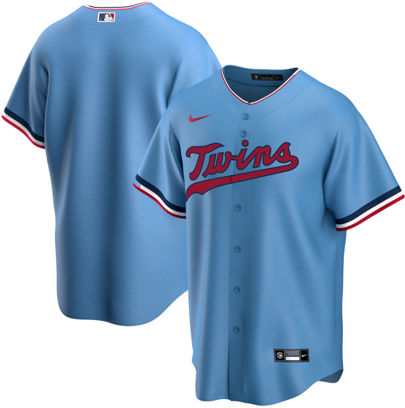 Men's Minnesota Twins Blue Base Stitched Jersey